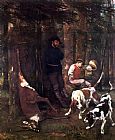 The booty hunting with dogs by Gustave Courbet